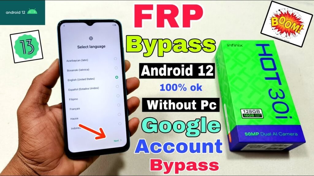 frp bypass android 12