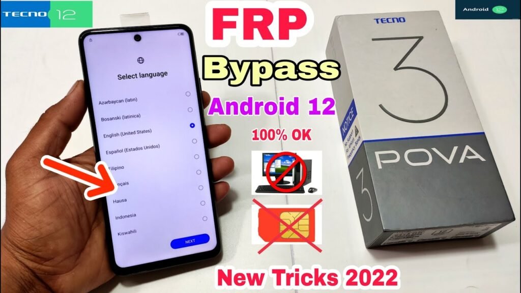 frp bypass android 12